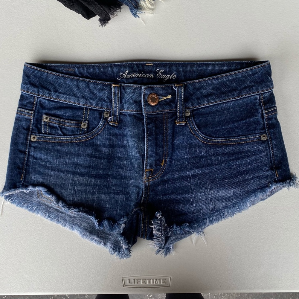 American Eagle AE Cut Off Denim Jean Short 0